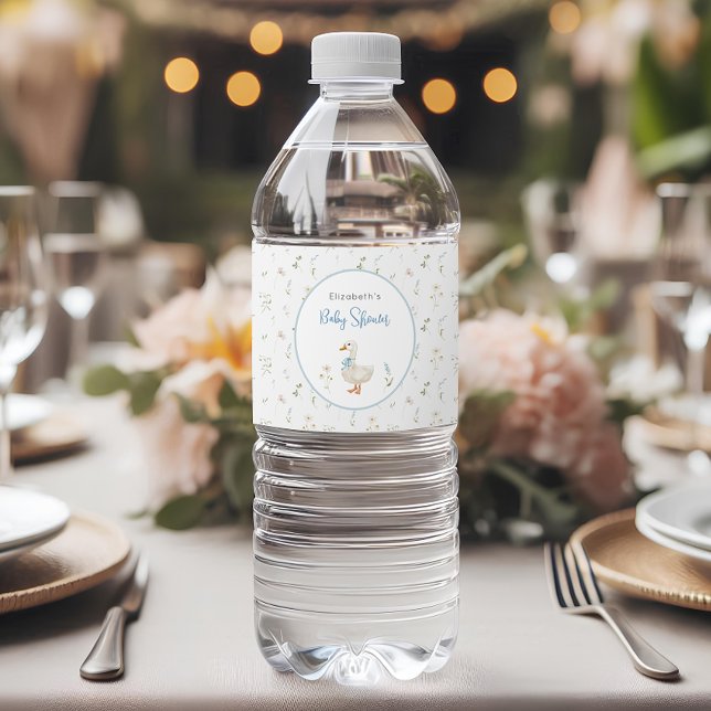 Rótulo De Garrafa De Vinho Chá de fraldas de Arco Azul bobo (Criador carregado)