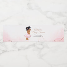 Chá de fraldas de bailarina de princesa rosa