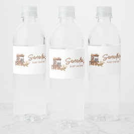 Rótulo De Garrafa De Vinho Chá de fraldas de café bebê