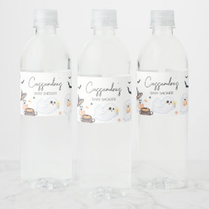 Rótulo De Garrafa De Vinho Chá de fraldas de Dia das Bruxas de Orange Little 