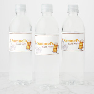 Rótulo De Garrafa De Vinho Chá de fraldas de Festa de Fralda de Cerveja