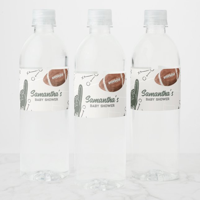 Rótulo De Garrafa De Vinho Chá de fraldas de futebol (Garrafas)