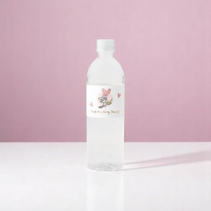 Rótulo De Garrafa De Vinho Chá de fraldas de guaxinim minimalista