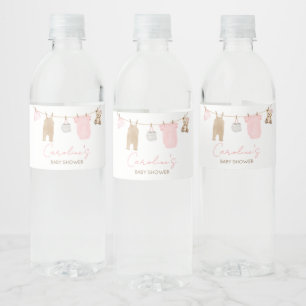Rótulo De Garrafa De Vinho Chá de fraldas de linha de malha da Sweet Baby Gir