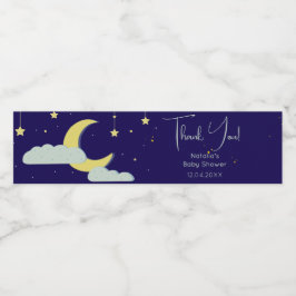 Rótulo De Garrafa De Vinho Chá de fraldas de Lua Celestial com Desenho de Mão