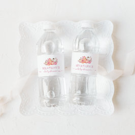 Rótulo De Garrafa De Vinho Chá de fraldas de outono rosa-rosa-abóboro doce