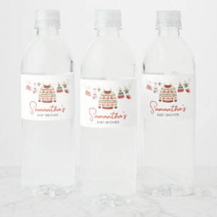 Rótulo De Garrafa De Vinho Chá de fraldas de Papais noeis de Natal