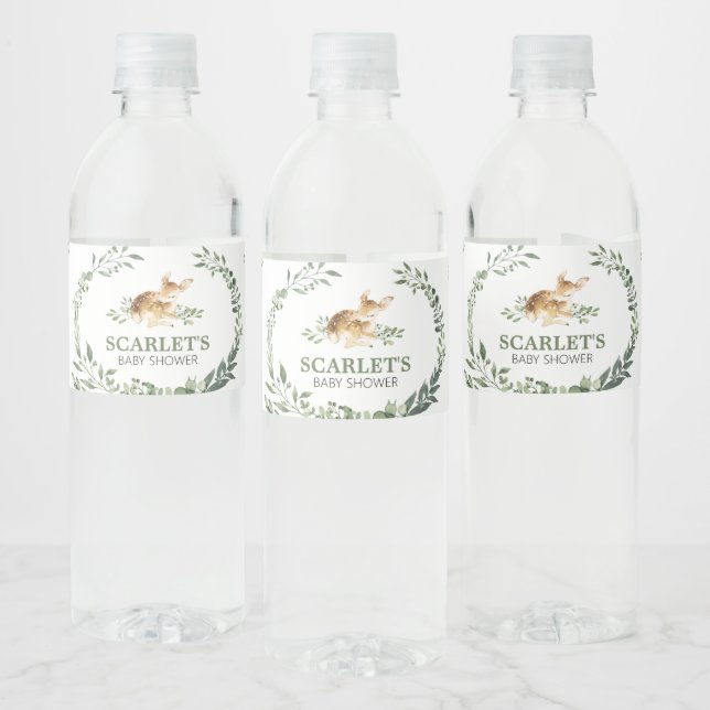 Rótulo De Garrafa De Vinho Chá de fraldas de veado (Garrafas)