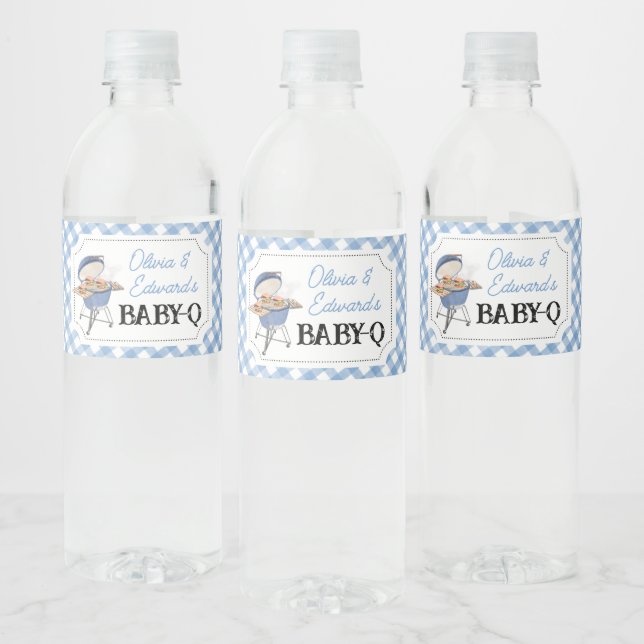 Rótulo De Garrafa De Vinho Chá de fraldas do CHURRASCO do Burger Azul (Garrafas)
