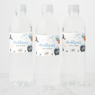 Rótulo De Garrafa De Vinho Chá de fraldas do Pequeno Boo Fantasma da Bruxa Az