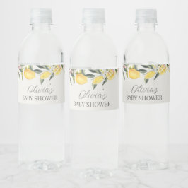 Rótulo De Garrafa De Vinho Chá de fraldas do tema Citrus