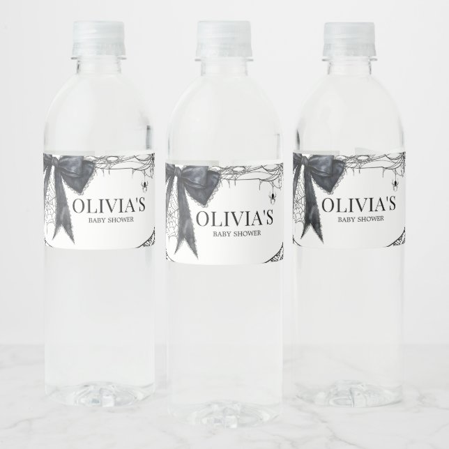 Rótulo De Garrafa De Vinho Chá de fraldas Gótico Pequeno (Garrafas)