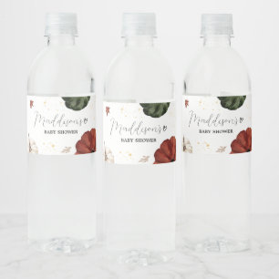 Rótulo De Garrafa De Vinho Chá de fraldas Minimalista de Abompkin de outono
