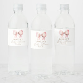 Rótulo De Garrafa De Vinho Chá de fraldas Mínimo de Arco Rosa