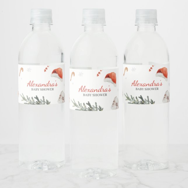 Rótulo De Garrafa De Vinho Chá de fraldas papais noeis (Garrafas)