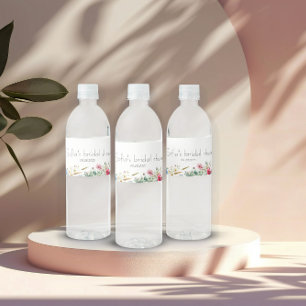 Rótulo De Garrafa De Vinho Chá de noiva floral de jardim francês