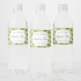 Rótulo De Garrafa De Vinho Chá de panela Elegante de Hydrangea Branca