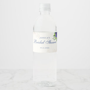 Rótulo De Garrafa De Vinho Chá de panela Floral Elegante