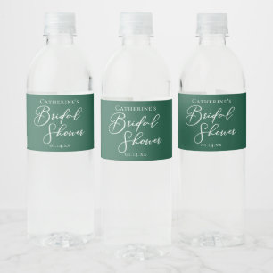Rótulo De Garrafa De Vinho Chá de panela Verde Emerald Personalizado