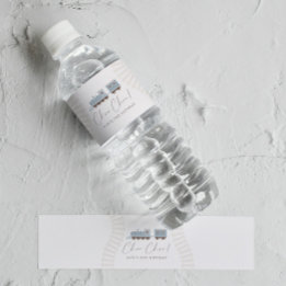 Rótulo De Garrafa De Vinho Choo Choo Train Boys Festa de aniversário Azul