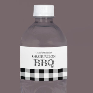 Rótulo De Garrafa De Vinho Churrasco de formatura em xadrez