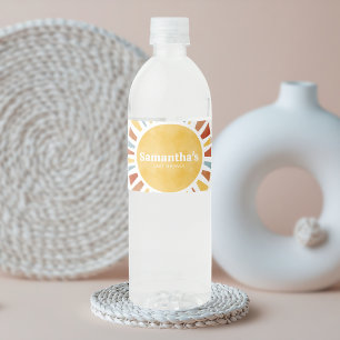 Rótulo De Garrafa De Vinho Chuva de Amor: Baby Shower Aqui Vem o Sol