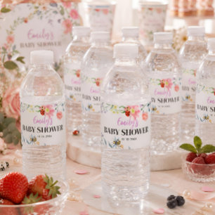 Rótulo De Garrafa De Vinho Chuva de Amor Personalizada para Baby Shower