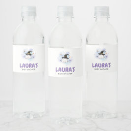Rótulo De Garrafa De Vinho Chuva de Bebê Fantasma Feiticeira Bebê Roxo