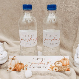 Rótulo De Garrafa De Vinho Chuva de Bebê Pequena Abóbora Outono