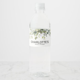 Rótulo De Garrafa De Vinho Chuva de Noiva com Folhagem Moderna