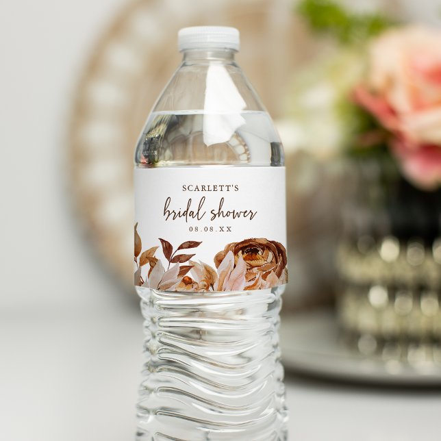 Rótulo De Garrafa De Vinho Chuva de Noiva de Outono (Fall Bridal Shower Water Bottle Label
)