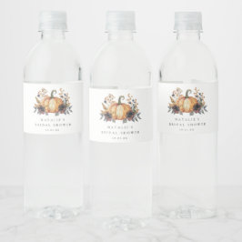 Rótulo De Garrafa De Vinho Chuva de Noiva Floral Outonal Mal-humorada