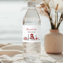 Rótulo De Garrafa De Vinho Chuva de Noiva Italiana Desenhada à Mão Vermelho T