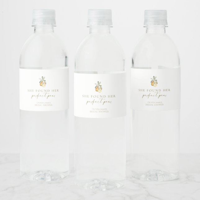 Rótulo De Garrafa De Vinho Chuva de noiva perfeita pera floral (Garrafas)