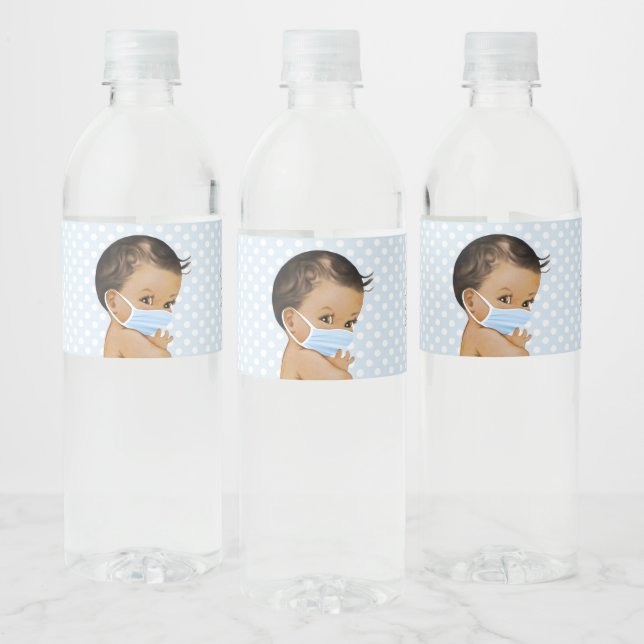 Rótulo De Garrafa De Vinho Chuva de Presentes para Bebê Menino Étnico com Más (Garrafas)