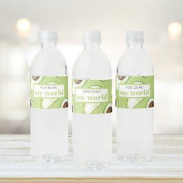 Rótulo De Garrafa De Vinho Citação do Diário Verde Avocado Moderno