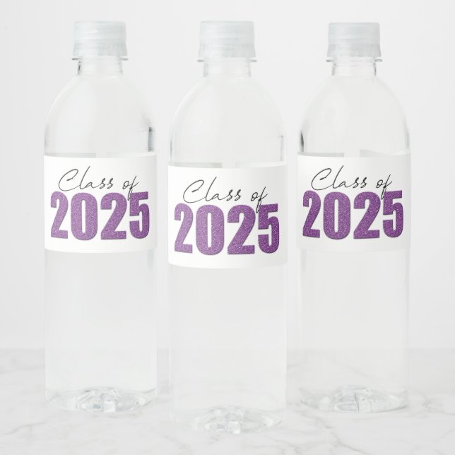 Rótulo De Garrafa De Vinho Classe de brilho roxo de 2025 (Garrafas)
