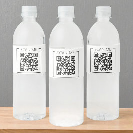 Rótulo De Garrafa De Vinho Código de QR minimalista que faz a varredura na mi