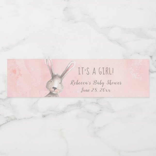 Rótulo De Garrafa De Vinho Coelho Coelho da Aquarela É um costume feminino (Rótulo Único)