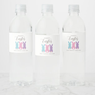 Rótulo De Garrafa De Vinho Coelho de Páscoa Simples Personalizado