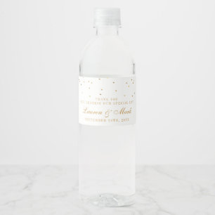 Rótulo De Garrafa De Vinho Coleção de Casamentos Vintage Glam Dourado Confe