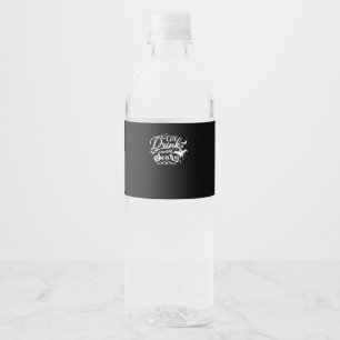 Rótulo De Garrafa De Vinho Coma, Beba E Seja Assustador Design de Halloween