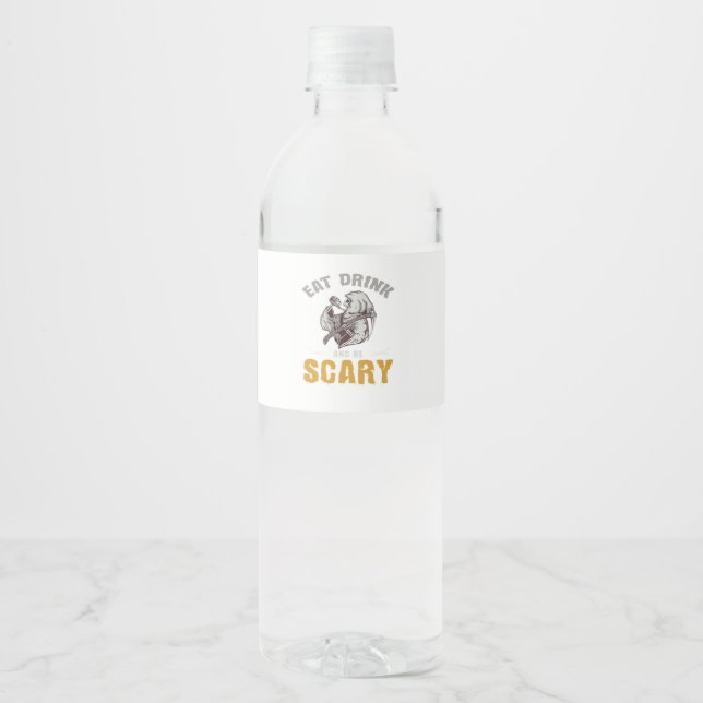Rótulo De Garrafa De Vinho Coma Beba E Seja Reaper Minimal Limpo (Frente)