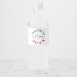Rótulo De Garrafa De Vinho Comemoração NYC do Fireworks no Nova Iorque 4 de j