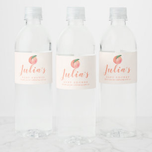 Rótulo De Garrafa De Vinho Como um Chá de fraldas de pêssego doce favorece