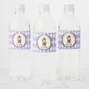 Rótulo De Garrafa De Vinho Convite de Aniversário de 1 ano da Bruxa Chibi Aqu