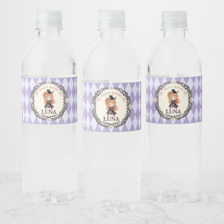 Rótulo De Garrafa De Vinho Convite de Aniversário de 1 ano da Bruxa Chibi Aqu
