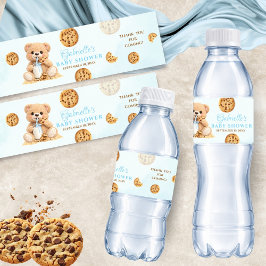 Rótulo De Garrafa De Vinho Cookies and Milk Baby Shower - Teddy Bear  Baby