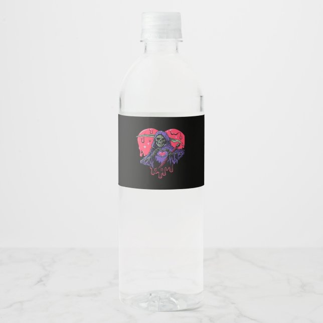 Rótulo De Garrafa De Vinho Coração Coluna Clássica (Frente)