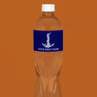 Rótulo De Garrafa De Vinho Corda de Âncora Náutica do Boat Vintage